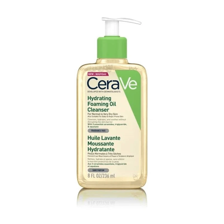 فوم شستشوی صورت سراوی CeraVe مدل Foaming Cleanser حجم 236 میل مناسب پوست چرب و مختلط