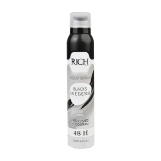 اسپری بدن مردانه ریچ بونومیا مدل Blacks Leegend حجم 200 میلی لیتر