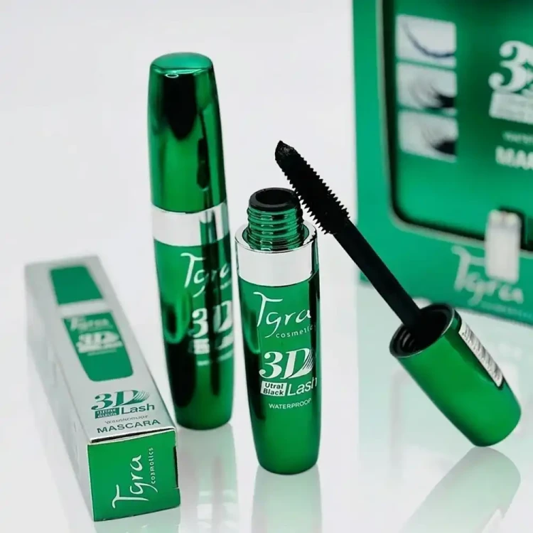 ریمل حجم دهنده ژله ای تایرا (Tyra) مدل 3D Ultra Black جعبه سبز وزن 14 گرم