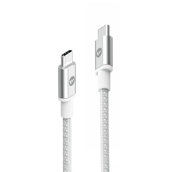 کابل 2متری شارژ دوسر تایپ سی موفی MOPHIE USB-C TO USB-C 60W-سفید