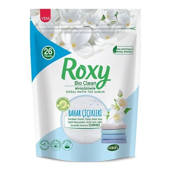 پودر صابون ماشین لباسشویی رکسی ROXY با رایحه گل های بهاری حجم 800 میل