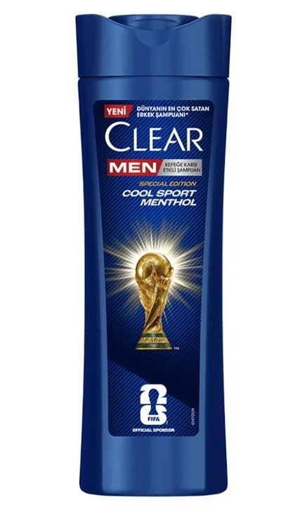 شامپو ضد شوره کلیر مردانه مدل Cool Sport Menthol حجم 330 میل(نسخه ویژه FIFA)