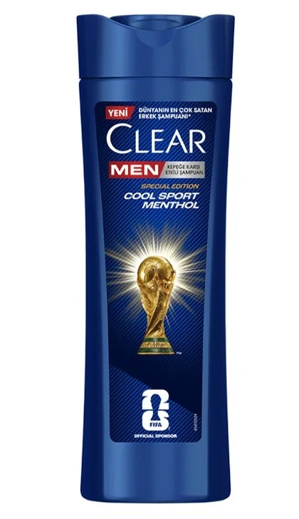 شامپو ضد شوره کلیر مردانه مدل Cool Sport Menthol حجم 330 میل(نسخه ویژه FIFA)